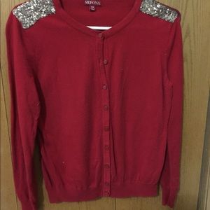 Mossimo red holiday cardigan